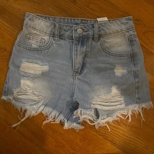 demin blue jean shorts!